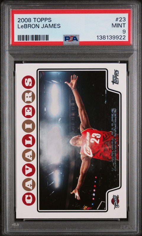 2008 Topps 23 LeBron James Chalk Toss PSA 9 - underpaidcollectibles
