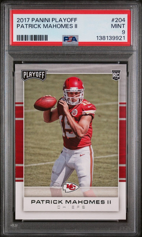 2017 Panini Playoff 204 Patrick Mahomes II PSA 9 - underpaidcollectibles