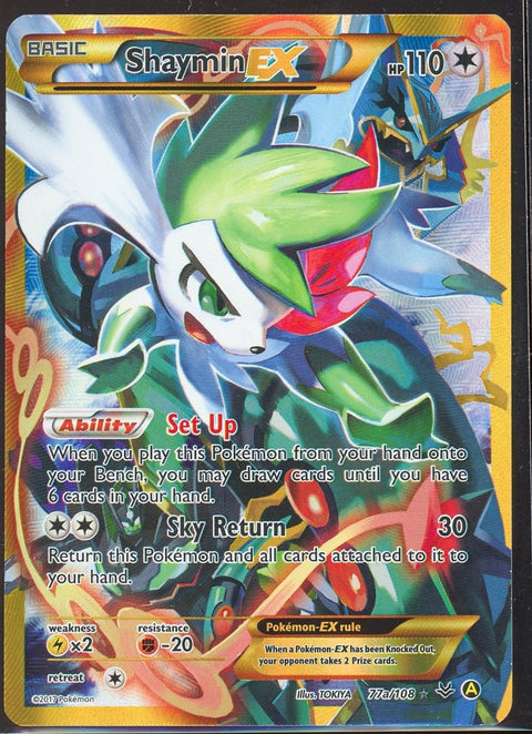 2017 Pokémon Roaring Skies 77a/108 Shaymin ex (EN) - underpaidcollectibles