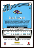 2018 Panini Donruss Optic: Lamar Jackson (167) Rookie RC Holo - underpaidcollectibles
