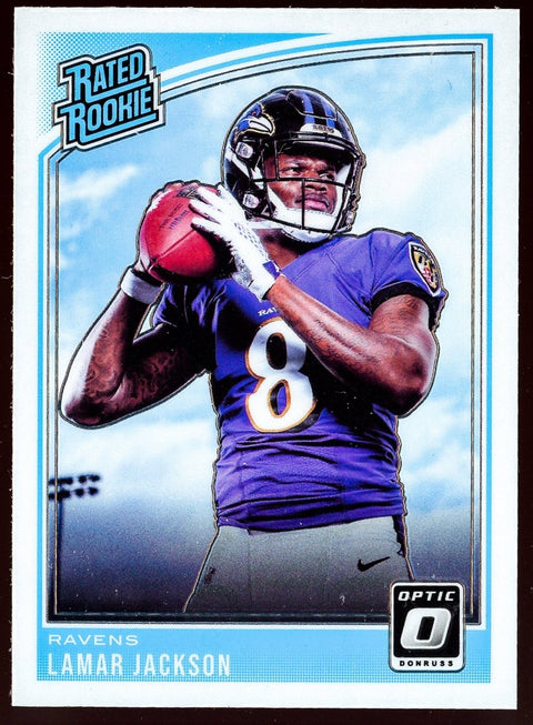 2018 Panini Donruss Optic: Lamar Jackson (167) Rookie RC Holo - underpaidcollectibles