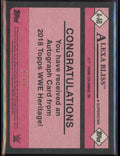 2018 Topps Heritage WWE Alexa Bliss Gold Auto /10 - underpaidcollectibles