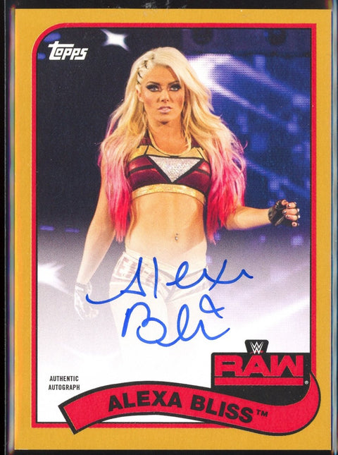 2018 Topps Heritage WWE Alexa Bliss Gold Auto /10 - underpaidcollectibles
