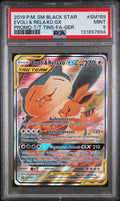 2019 Pokémon SM Black Star Promo Evoli & Relaxo GX SM169 PSA 9 Deutsch - underpaidcollectibles