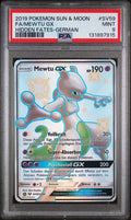 2019 Pokémon S&M Hidden Fates Mewtu GX SV59 Full Art PSA 9 Deutsch - underpaidcollectibles