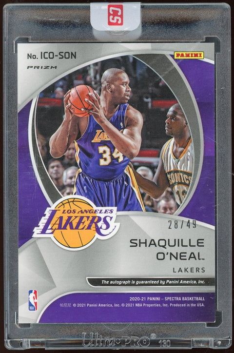2020 - 21 Panini Spectra Basketball Shaquille O'Neal Auto ICO - SON /49 - underpaidcollectibles
