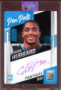 2021 Panini Donruss Elite Football Chuba Hubbard Pen Pals Rookie Auto - underpaidcollectibles