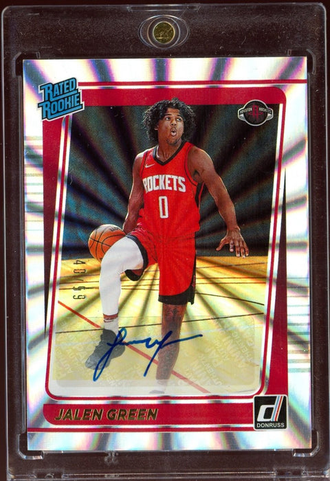 2021/22 Panini Donruss Basketball Jalen Green Rookie Laser Auto /99 - underpaidcollectibles