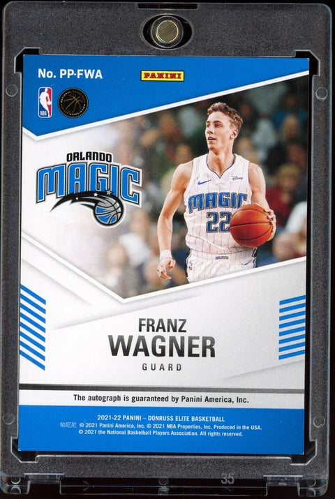 2021/22 Panini Donruss Elite NBA Franz Wagner Pen Pals Purple Rookie Auto /25 - underpaidcollectibles