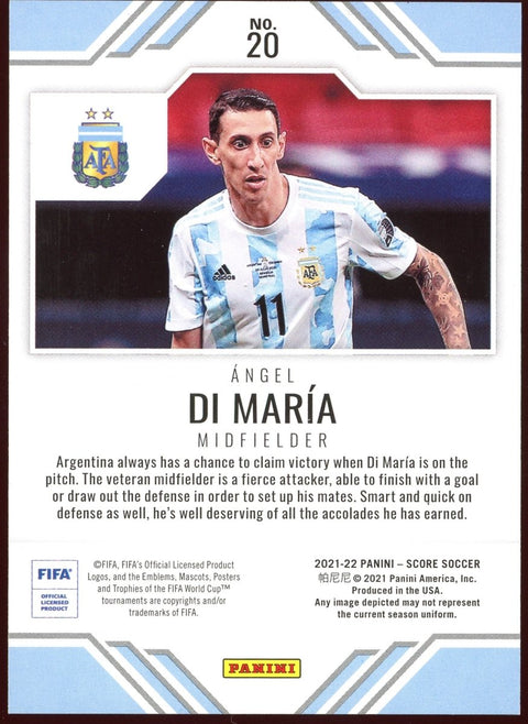 2021/22 Panini Score Soccer Ángel Di María Argentina Lazer /10 - underpaidcollectibles