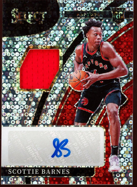 2021/22 Panini Select NBA Scottie Barnes Rookie Jersey Auto RJ-SBN - underpaidcollectibles