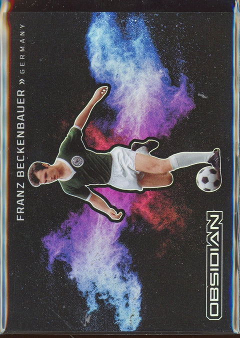 2022 - 23 Panini Obsidian Soccer Franz Beckenbauer Colorblast SSP - underpaidcollectibles