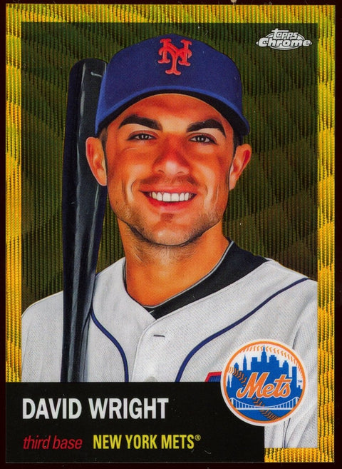 2022 Topps Chrome Platinum David Wright 337 Gold Wave /50 - underpaidcollectibles