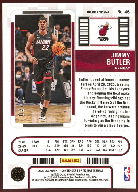 2022/23 Panini Contenders Optic Basketball Jimmy Butler Gold Wave /10 - underpaidcollectibles