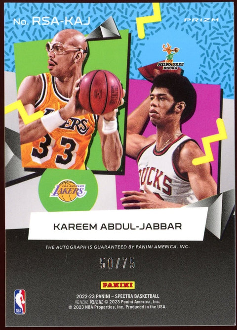 2022/23 Panini Spectra Basketball Kareem Abdul-Jabbar Retro Spect Auto /75 - underpaidcollectibles
