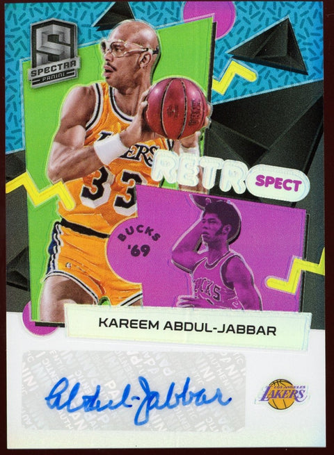 2022/23 Panini Spectra Basketball Kareem Abdul-Jabbar Retro Spect Auto /75 - underpaidcollectibles