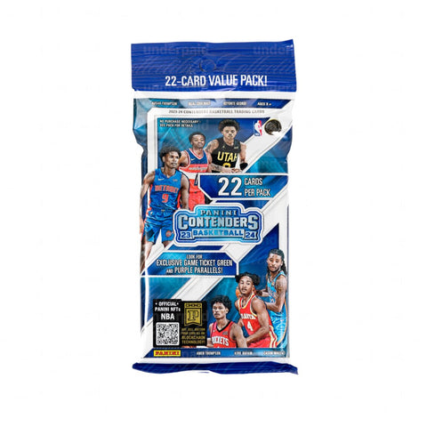 2023 - 24 Panini Contenders Basketball Value Fat Pack Box (12 Packs) - underpaidcollectibles
