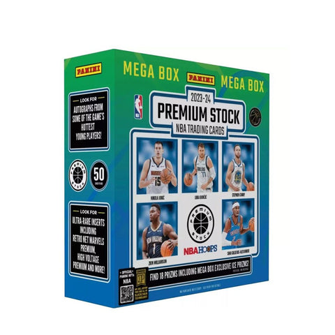 2023 - 24 Panini NBA Basketball Hoops Premium Stock Mega Box - underpaidcollectibles