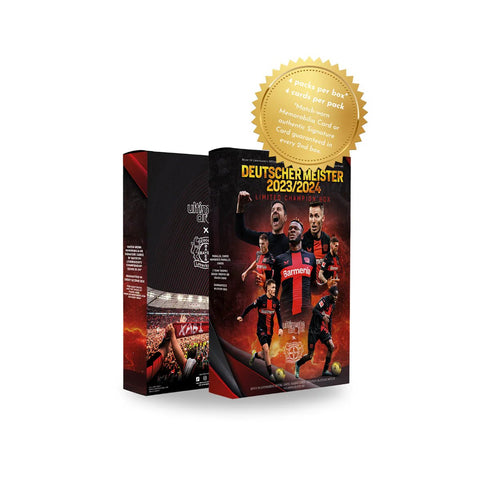 2023 - 24 Ultimate Dropz Bayer Leverkusen Deutscher Meister Limited Champion Box - underpaidcollectibles