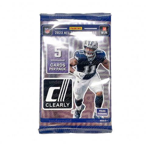 2023 Panini Football NFL Donruss Clearly Hobby Box (1 Pack) - underpaidcollectibles