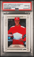 2023 Topps Eccellenza Formula 1 Michael Schumacher Veterano - Gray /75 PSA 10 - underpaidcollectibles