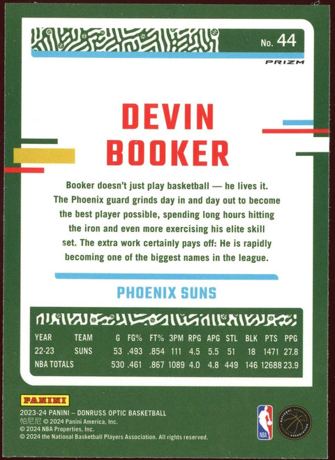 2023/24 Panini Donruss Optic NBA Devin Booker Checkerboard SSP - underpaidcollectibles