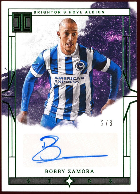 2023/24 Panini Impeccable Soccer Bobby Zamora Brighton Auto /5 - underpaidcollectibles