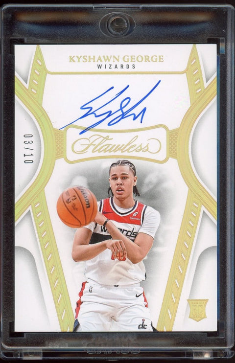 2024 - 25 Panini Flawless Basketball NBA Kyshawn George Gold /10 Rookie - underpaidcollectibles