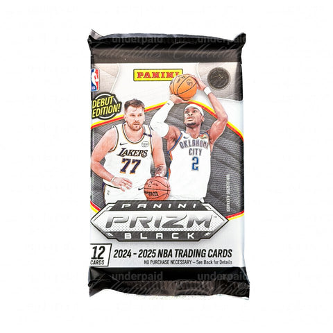 2024 - 25 Panini Prizm Black Basketball Hobby Pack - underpaidcollectibles