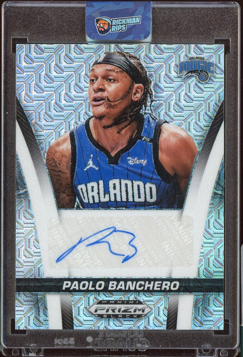 2024 - 25 Panini Prizm Black Basketball Paolo Banchero FB - PAO Mojo Auto /25 - underpaidcollectibles