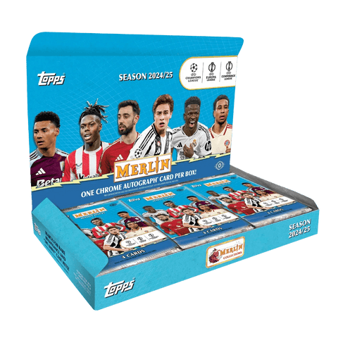 2024 - 25 Topps Chrome Merlin UEFA Club Competitions Soccer Hobby Box - underpaidcollectibles