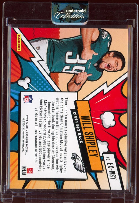 2024 Panini Absolute Football Will Shipley Rookie Explosive SSP - underpaidcollectibles