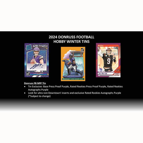 2024 Panini Donruss Football NFL Winter Tin Box - underpaidcollectibles