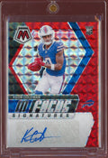 2024 Panini Mosaic Football Keon Coleman In Focus Red Rookie Auto /199 - underpaidcollectibles