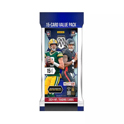 2024 Panini Mosaic Football NFL Value Fat Pack (1 Pack) - underpaidcollectibles