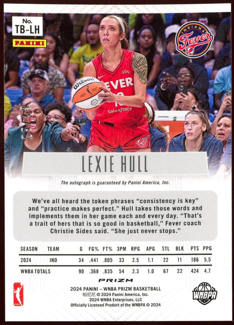 2024 Panini Prizm WNBA Basketball Lexie Hull Purple Auto /49 - underpaidcollectibles