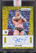 2024 Panini Prizm WWE CM Punk Throwback Signatures Gold Prizm Auto /10 - underpaidcollectibles