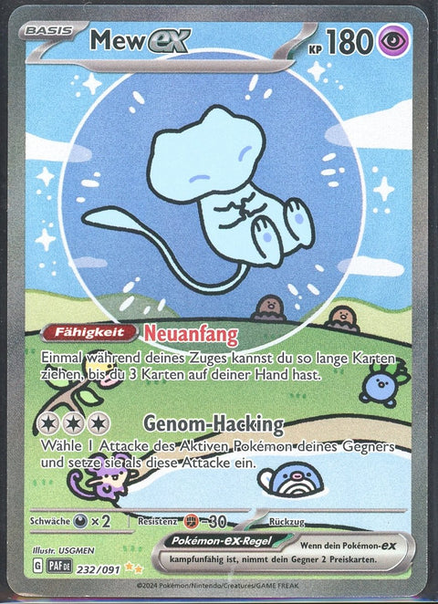 2024 Pokémon Paldean Fates 232 Mew ex Special Illustration Rare (DE) - underpaidcollectibles