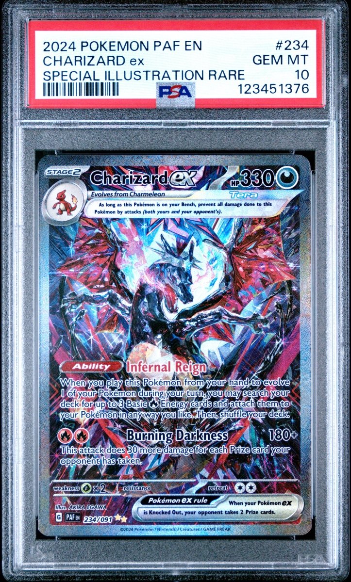 2024 Pokémon Paldean Fates #234 Charizard ex SIR PSA 10 (EN