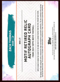 2024 Topps Motif Football Zach Thomas Miami Relic Auto /35 - underpaidcollectibles