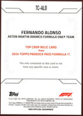 2024 Topps Paddock Pass Formula 1 Fernando Alonso Top Crop Relic /35 - underpaidcollectibles