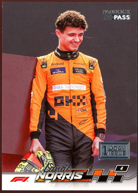2024 Topps Paddock Pass Formula 1 Lando Norris 1st Day Issue /10 - underpaidcollectibles