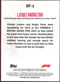 2024 Topps Paddock Pass Formula 1 Lewis Hamilton Warp Speed WP-6 - underpaidcollectibles