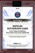 2024/25 Topps Exhibition Paris Saint-Germain Lee Kang-in Gold Auto /10 - underpaidcollectibles