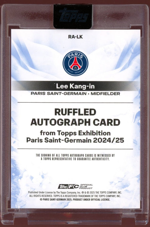 2024/25 Topps Exhibition Paris Saint-Germain Lee Kang-in Gold Auto /10 - underpaidcollectibles