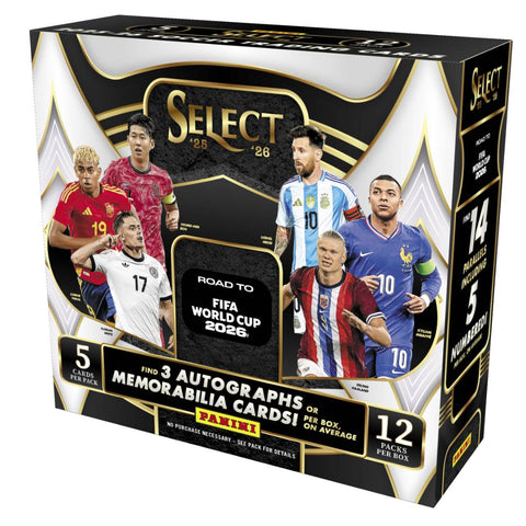 2025-26 Panini Select Road to FIFA World Cup Soccer Hobby Box - underpaidcollectibles