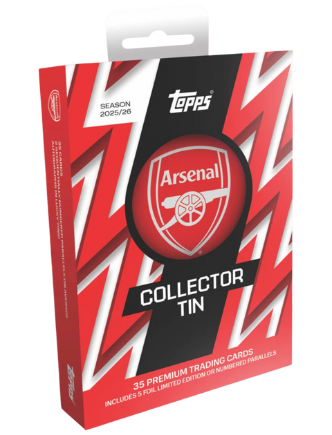 2025 - 26 Topps Arsenal FC Collectors Tin - underpaidcollectibles