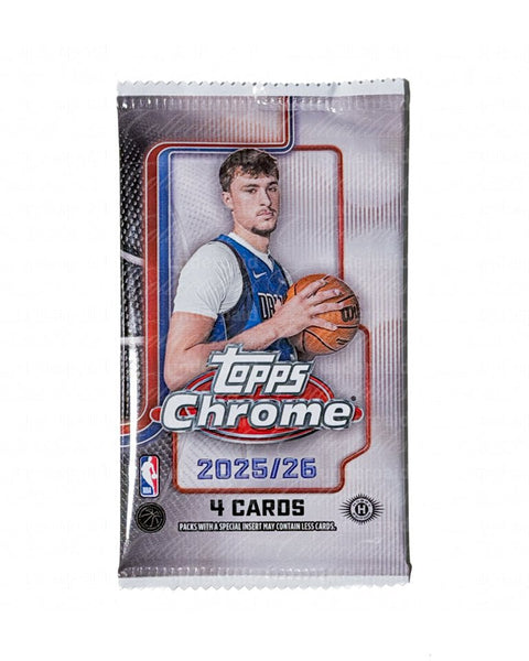 2025 - 26 Topps Chrome Basketball NBA Hobby Pack - underpaidcollectibles