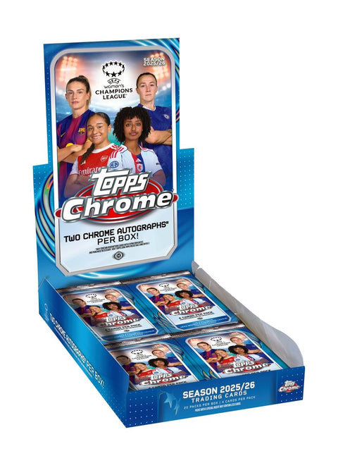 2025-26 Topps Chrome UEFA Women's Champions League Hobby Box - underpaidcollectibles