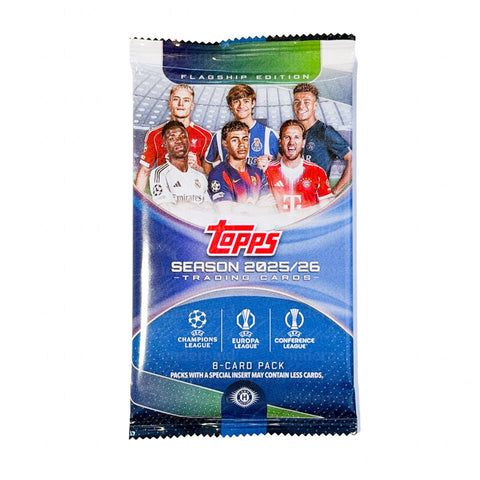 2025 - 26 Topps Flagship UEFA Club Competitions Soccer Hobby Pack - underpaidcollectibles